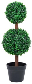 zöld gömbalakú cserepes műpuszpáng 60 cm
