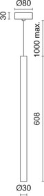 Novolux TANIA 906E-L3104B-01 Függőlámpa 1x4W/LED 3000K 400LM IP40