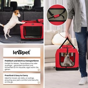 Leopet® Szállító box kutyáknak XXL 91 x 63 x 63 cm piros