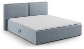 Világoskék ágyneműtartós boxspring ágy 160x200 cm Arendal – Cosmopolitan Design