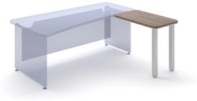 TopOffice asztal, jobb, 90 x 55 cm, charleston tölgy
