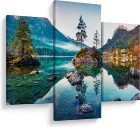 Kép - Lake Hintersee, Bajor - Alpok, Ausztria (90x60 cm)