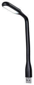 Paulmann 70886 asztali lámpa, USB csatlakozóba dugható lámpa, hajlítható, fekete, beépített LED, 50 lm
