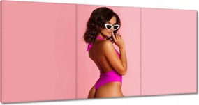 Vászonkép 120x60 Rózsaszín monokini jelmez
