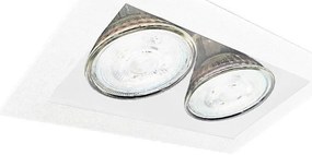 Brosline 3035 - Süllyesztett mennyezeti lámpa CAGE 2xGU10/10W/230V fehér