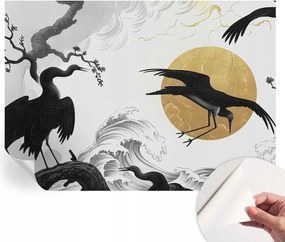 Modern öntapadós fali fotótapéta Fekete darvak 208x146 cm