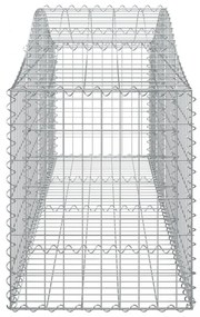 3 db íves horganyzott vas gabion kosár 200x50x60/80 cm