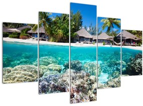 Tengerpart a trópusi szigeten képe (150x105 cm)
