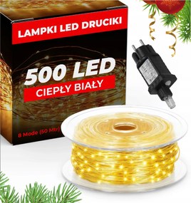 KarĂĄcsonyfa LĂĄmpa 500 Led fehĂ©r meleg Micro OrsĂł 50M KĂŒltĂ©ri idĆzĂtĆ