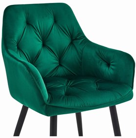 JORK VELVET sötétzöld étkezőszék