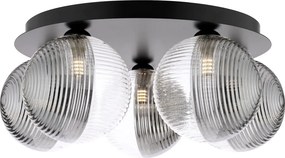 Dar Lighting modern mennyezeti lámpa foley matt fekete füstös darfol5422-19