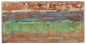 Tömör újrahasznosított fa és vas bárasztal 110 x 55 x 107 cm