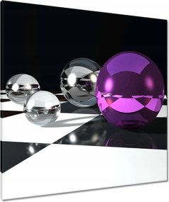 Vászonkép 80x80 Lila gömb a rácson