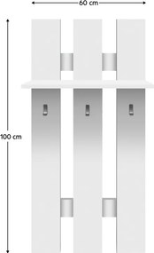 Akasztó 60, fehér, TOPTY TYP 39