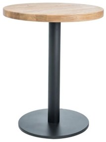 Puro II étkezőasztal, átmérő 80 cm, tölgy / fekete