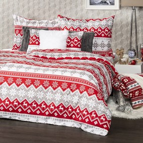 4Home Red Nordic pamut ágyneműhuzat, 220 x 200 cm, 2 db 70 x 90 cm