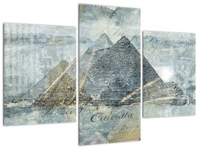Kép - Piramisok kék szűrőben (90x60 cm)