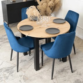 Szék sötétkék bársony kivitelben. BARI