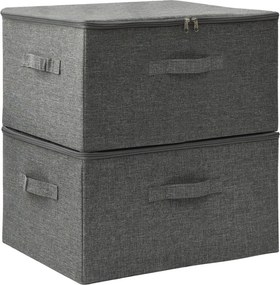 vidaXL 2 db antracitszürke szövet tárolódoboz 43x34x23 cm
