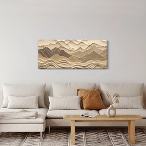 Kép - 3D hegyvonalak (120x50 cm)