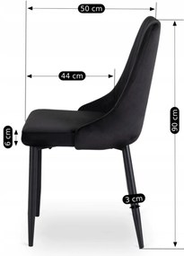 Fekete Bársony Étkezőszék. BARI
