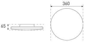 VARIO NOVA LED/13/18W/230V 36 cm átmérőjű, állítható fekete mennyezeti lámpa IP4
