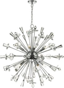 DAR LIGHTING EXO0850 EXODUS Kristály Függesztett Lámpa Csiszolt Króm E14 IP20
