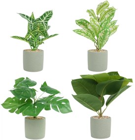Mesterséges növény cserépben 35 cm - különböző típusok
