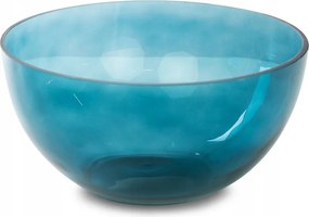 LILI6 dekorációs tál, 25x13 cm, Eurofirany, türkiz színű üveg