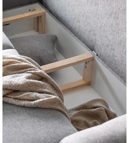 Kinyitható sarokkanapé LARDE, petrolkék Változat: Bal sarok