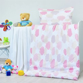 EMI felhős rózsaszín gyerek ágyneműhuzat: Standard egyszemélyes szett 1x (200x140) + 1x (90x70) cm