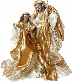 Gyönyörű Szent Család Betlehem * Anyagból Készült Ruhában * max. 20cm magas