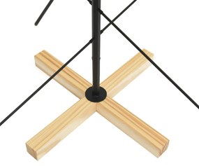 fekete fém karácsonyfa alap dekorációhoz 120 cm