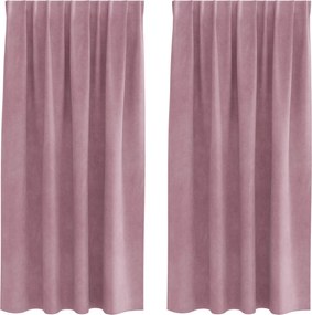 vidaXL Sötétítő függönyök 2 pcs Sötét rózsaszín 140 x 175 cm Bársony