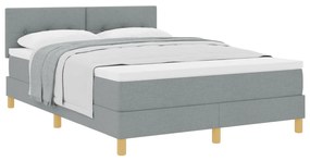 Box Spring Ágy Matraccal Világosszürke 160x200 cm Szövet