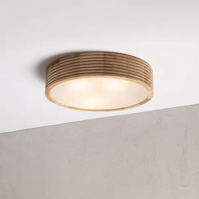 Fürdőszobai mennyezeti lámpatest LINARO 3xE27/15W/230V IP54 tölgy, átmérő 37 cm