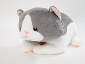 Plüss MACSKA szürke babatakaróval belül