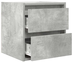 Betonszürke falra szerelhető éjjeliszekrény 38x34x40 cm