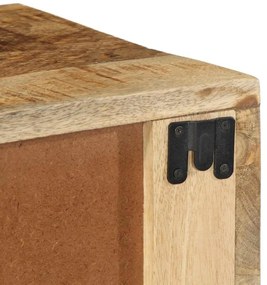 tömör nyers mangófa falra szerelhető TV-szekrény 60x30x19 cm