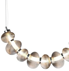 LED csillár kábelen BOLLA LED/36W/230V fényes króm/füstszürke