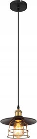 Viejo ipari függőlámpa matt fekete és réz Globo Lighting