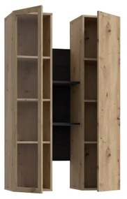 Fali polc INAR tölgy/fekete