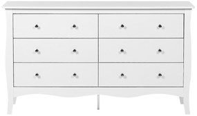 Fehér Hat Fiókos Komód WINCHESTER Beliani