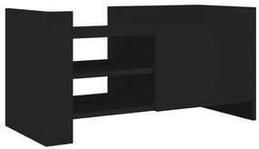 fekete szerelt fa TV-szekrény 80 x 35 x 40 cm