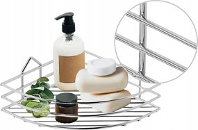 Ezüst Sarokpolc Fém Fürdőszobai Strapabíró Konyhai Drót