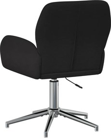 vidaXL Forgós Íróasztali Székek 4 db 54 x 58 x 90 cm Fekete Szövet