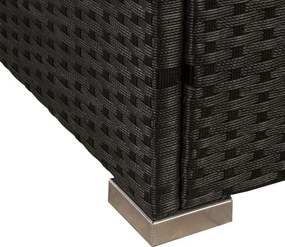 Juskys Nassau kerti rattan bútor szett - sötétszürke