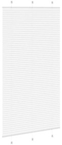 pliszírozott redőny Fehér 105x200cm szövetszélesség 104,4cm