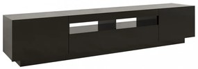 fekete TV-szekrény LED-lámpákkal 200 x 35 x 40 cm