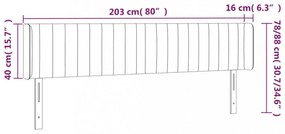sötétkék bársony szárnyas fejtámla 203x16x78/88 cm